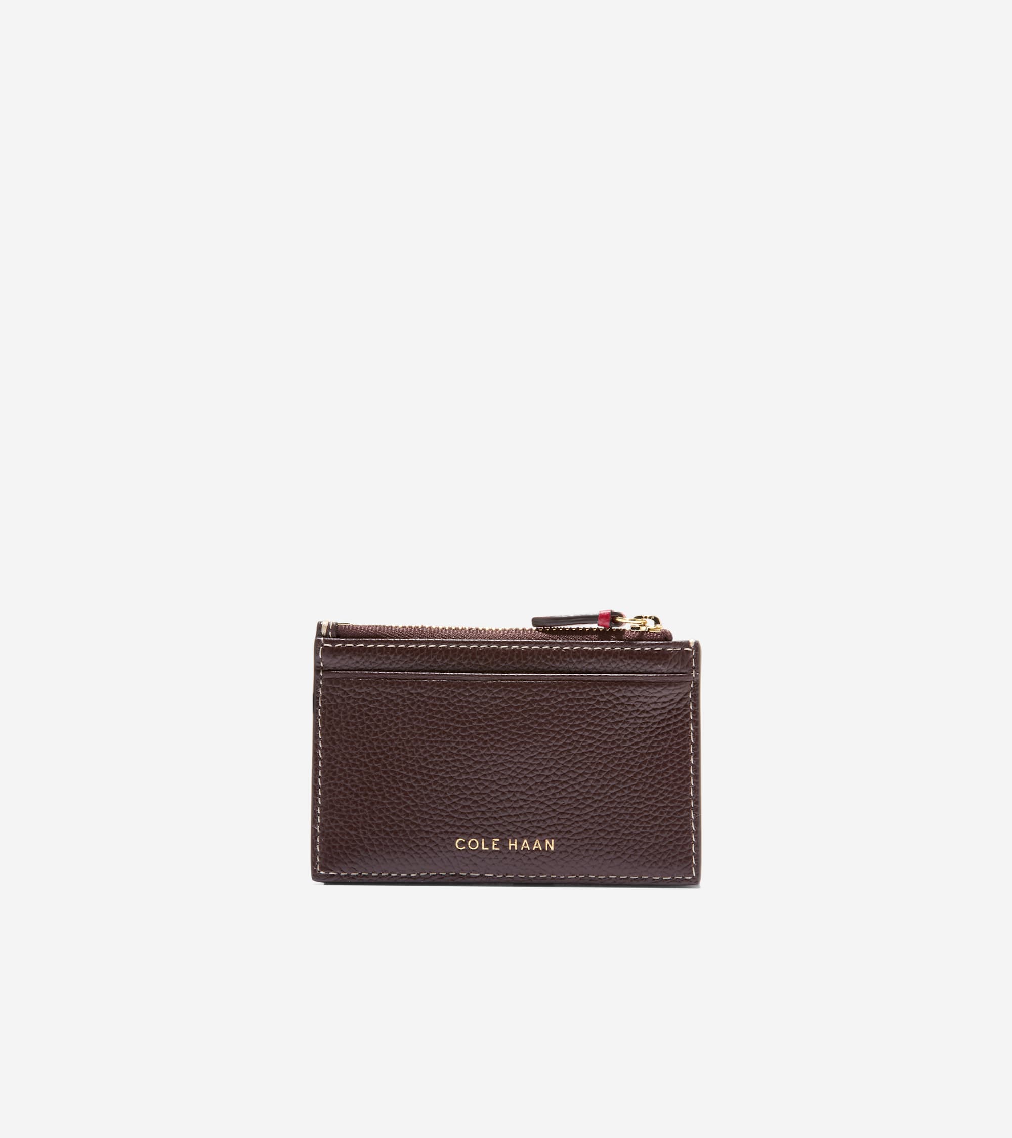 Women's Leather Zip Card Case